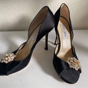 Jimmy Choo Black Satin-London size 38